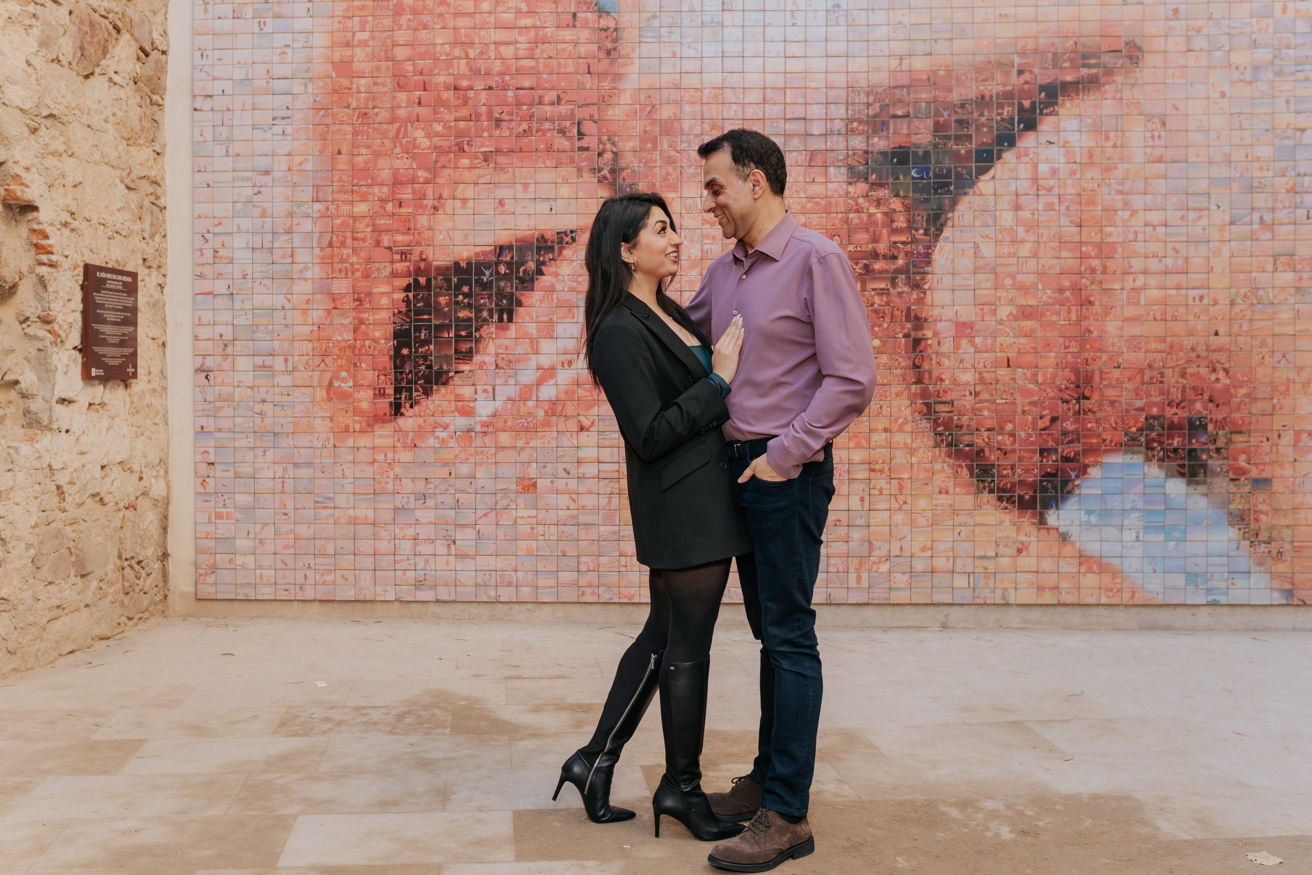 Gothic Quarter in Barcelona in winter time