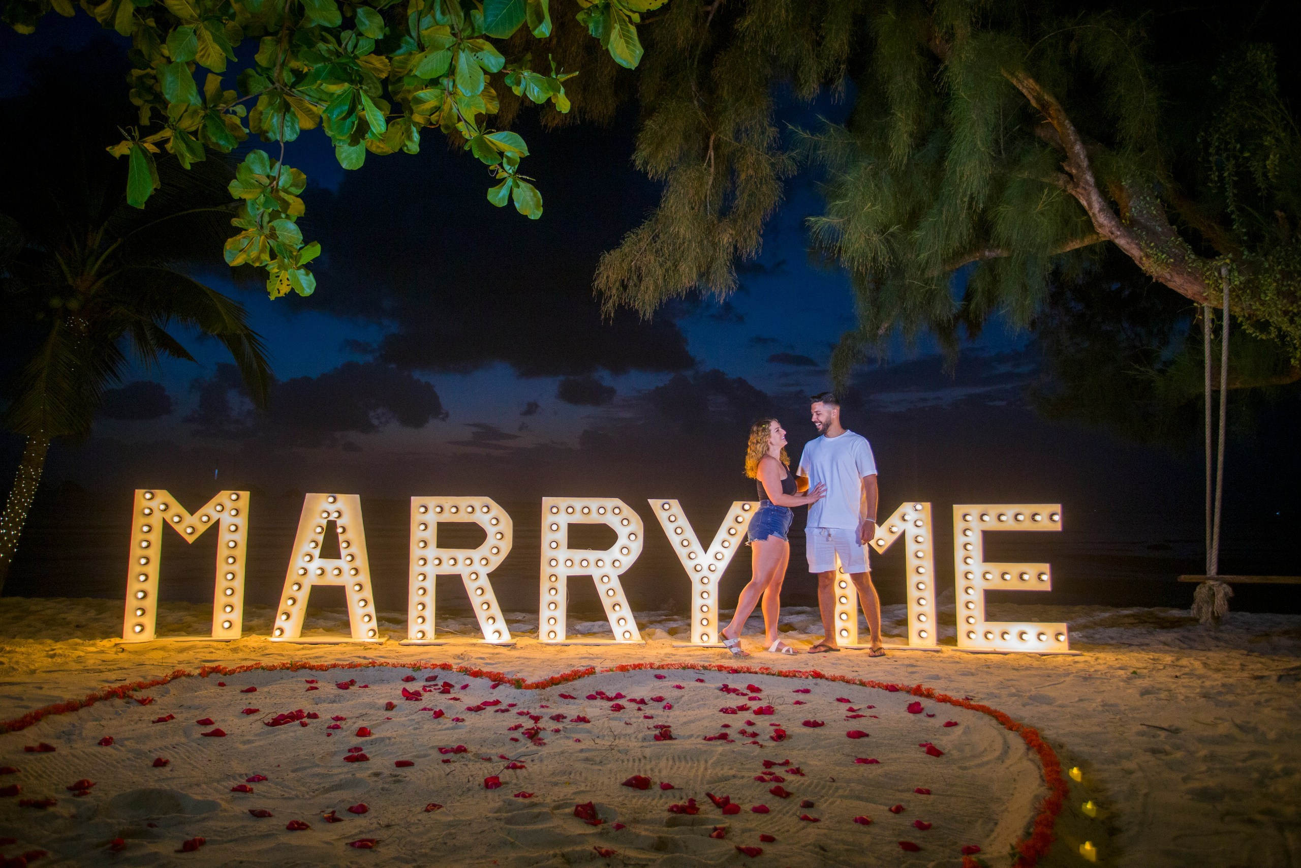 Romantic proposal on Koh Samui, Thailand