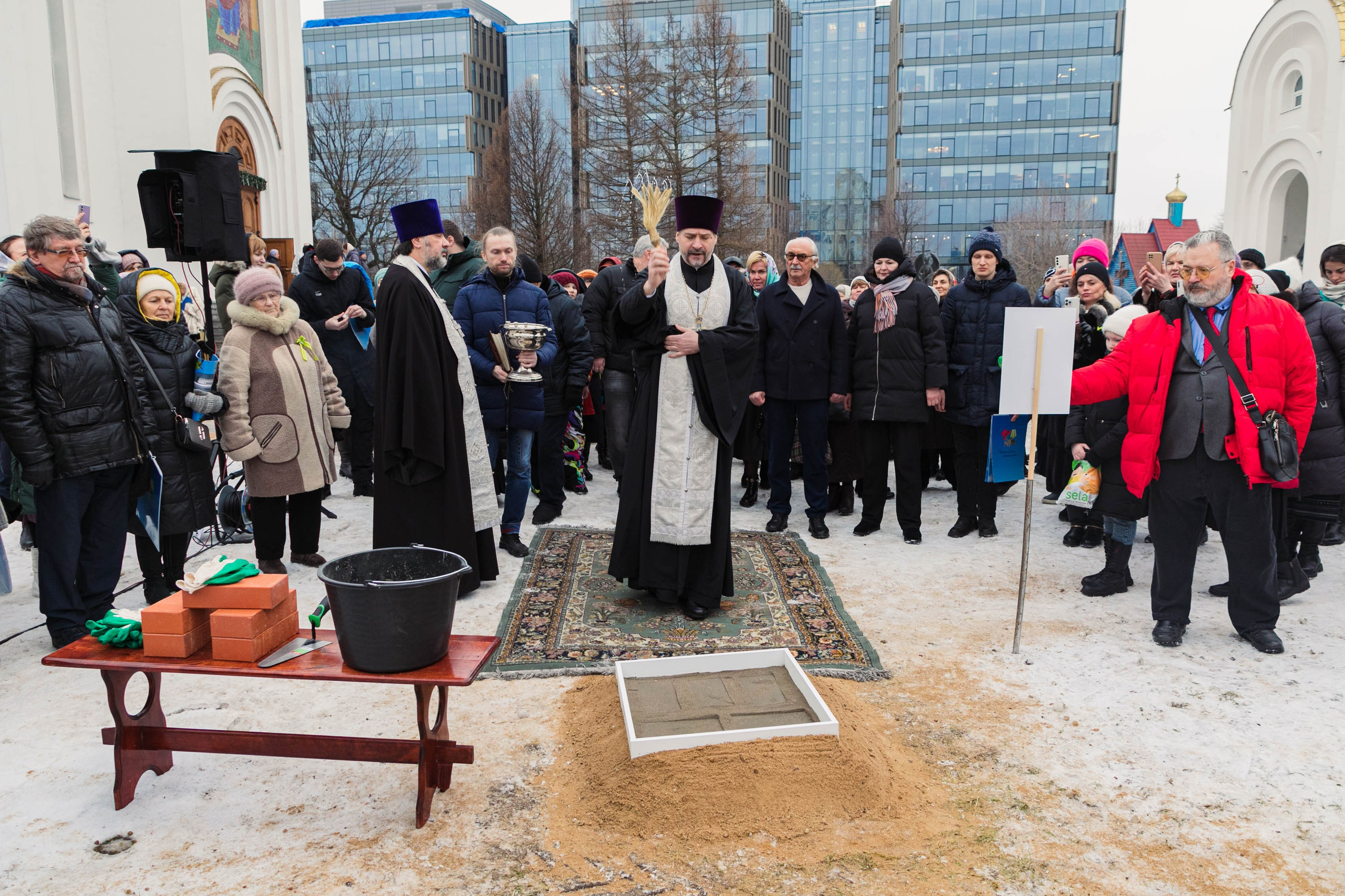 Церемония закладки первого кирпича в фундамент нового музея Блокады Ленинграда. Репортажный и концертный фотограф в Санкт-Петербурге Адмакина Дарья