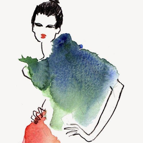 Набор акварели для fashion-иллюстрации с примерами выкрасок