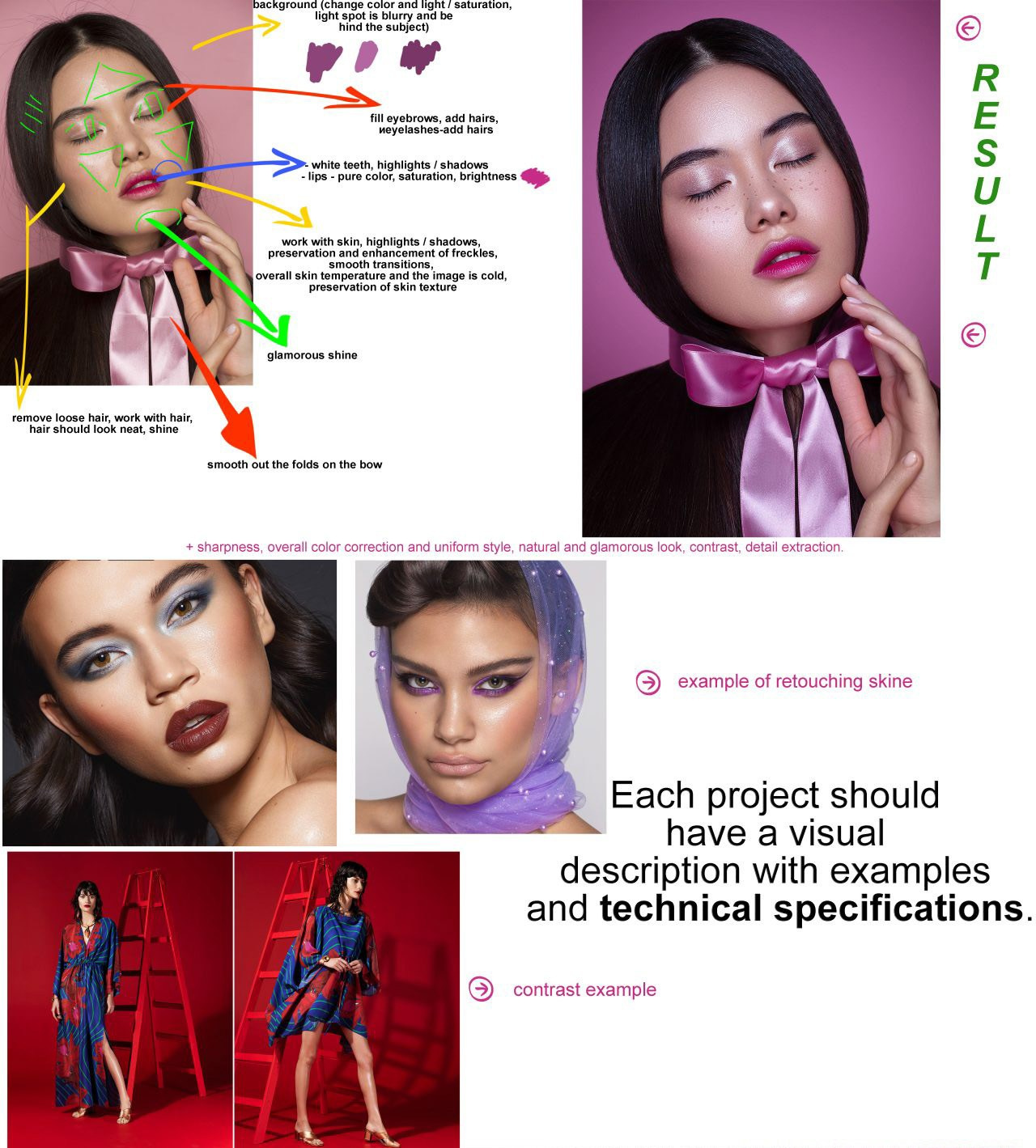 technical task for retoucher