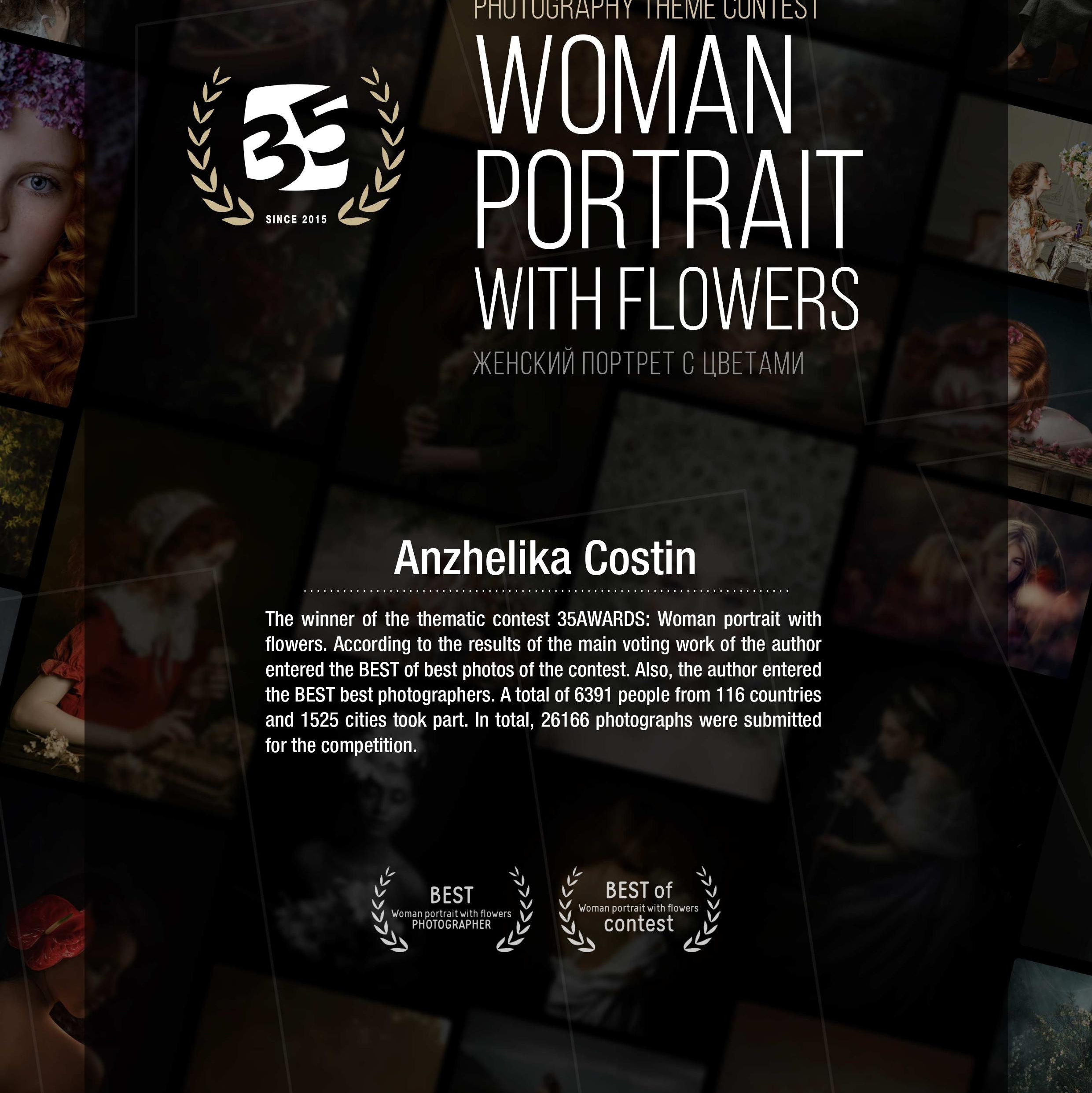 Awards Anzhelika Costin. Anzhelika Costin fine art Porträts und Familien Fotografie in Fulda