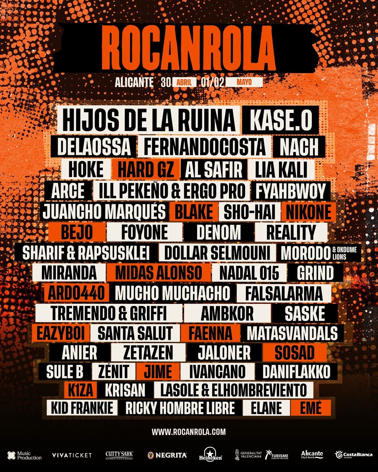 Festival Rocanrola 2026: el mayor festival de hip hop de España llega a Alicante | FOTKAI