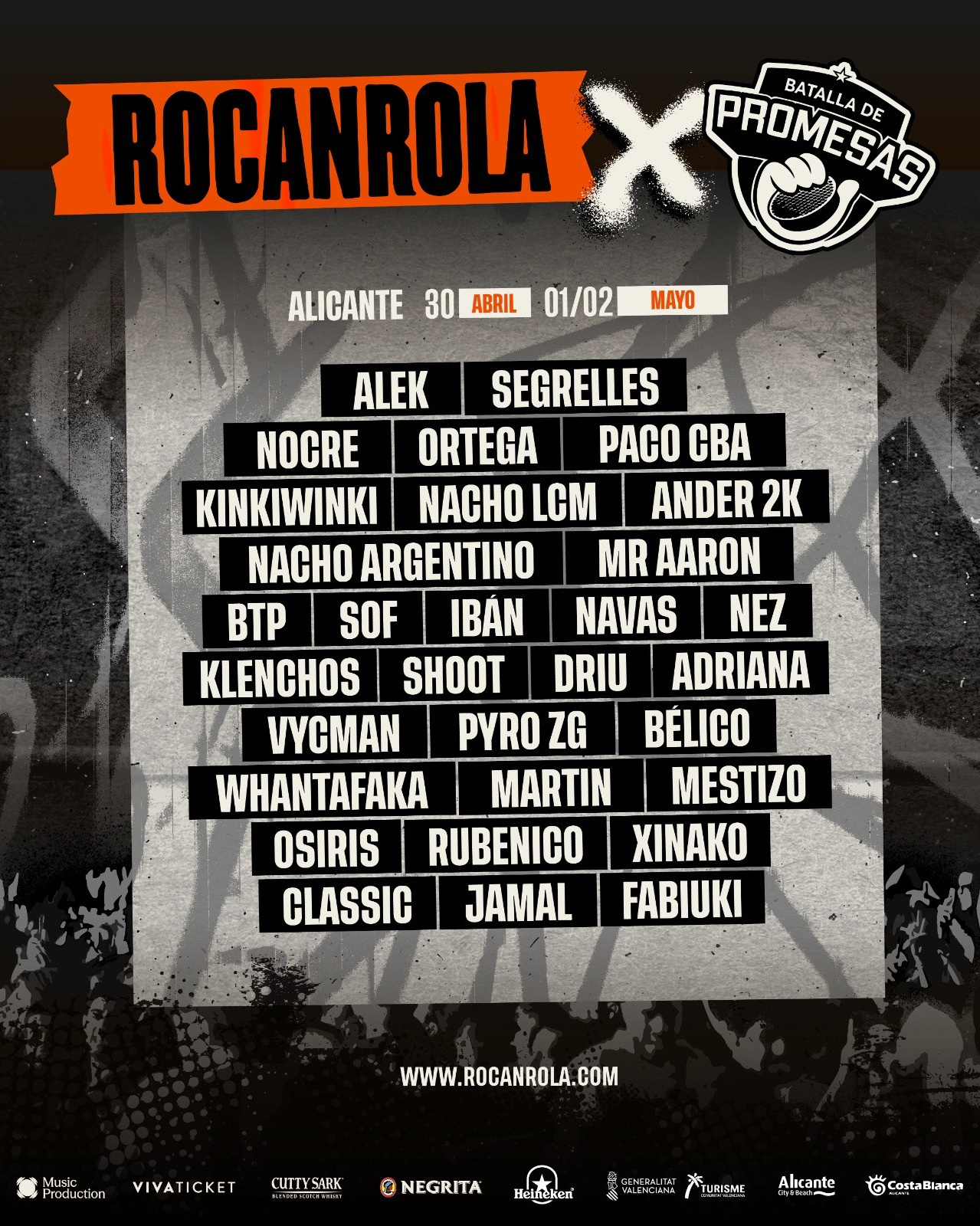 Festival Rocanrola 2026: más de 100 artistas y la única actuación de Kase.O en España en todo el año | FOTKAI