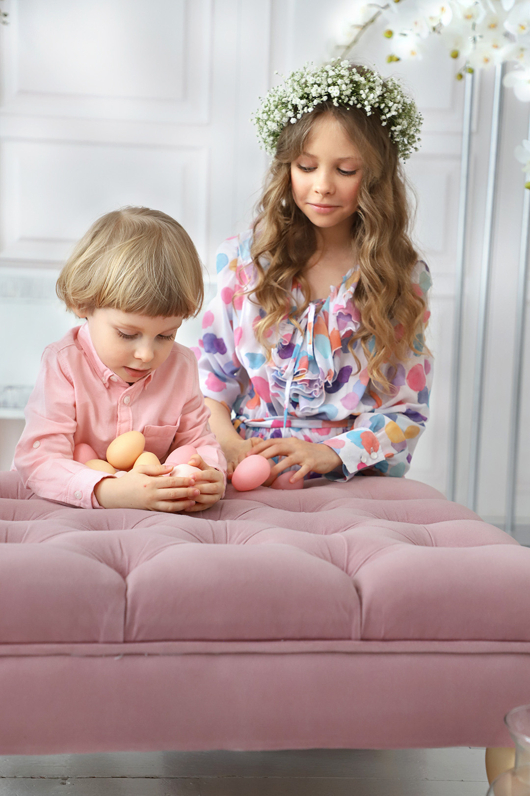 Великодня фотозйомка Ольги з Нікіткою та Настьоною. Сімейний та дитячий фотограф Київ, Ірпінь, Буча — Галина Пивоварова