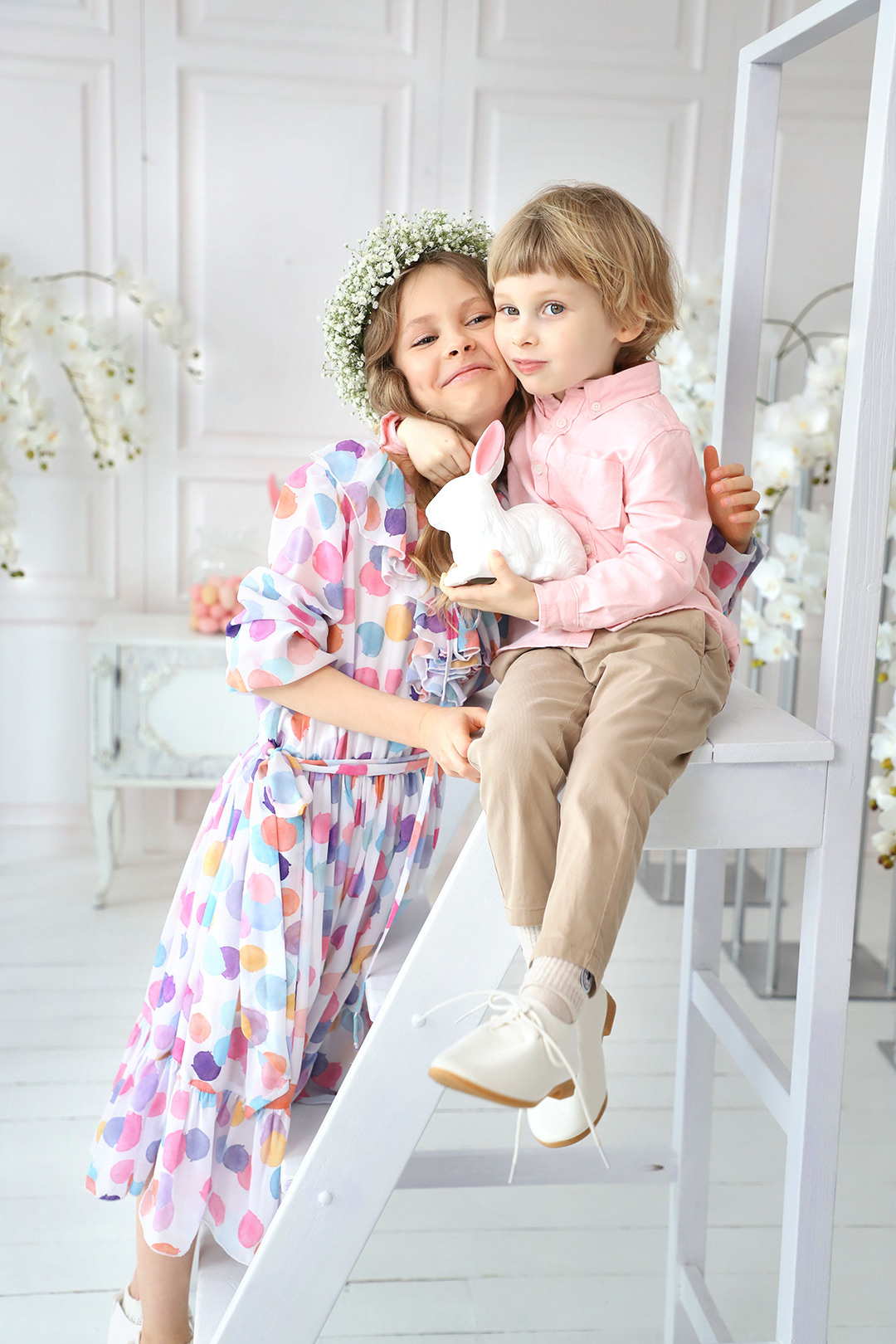 Великодня фотозйомка Ольги з Нікітою та Настьоною. Сімейний та дитячий фотограф Київ, Ірпінь, Буча — Галина Пивоварова