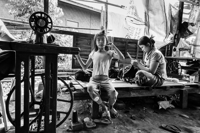 Kachin girl that has been living since 2011 in a Ziun camp for internally displaced persons, Kachin state, Myanmar. March 2019