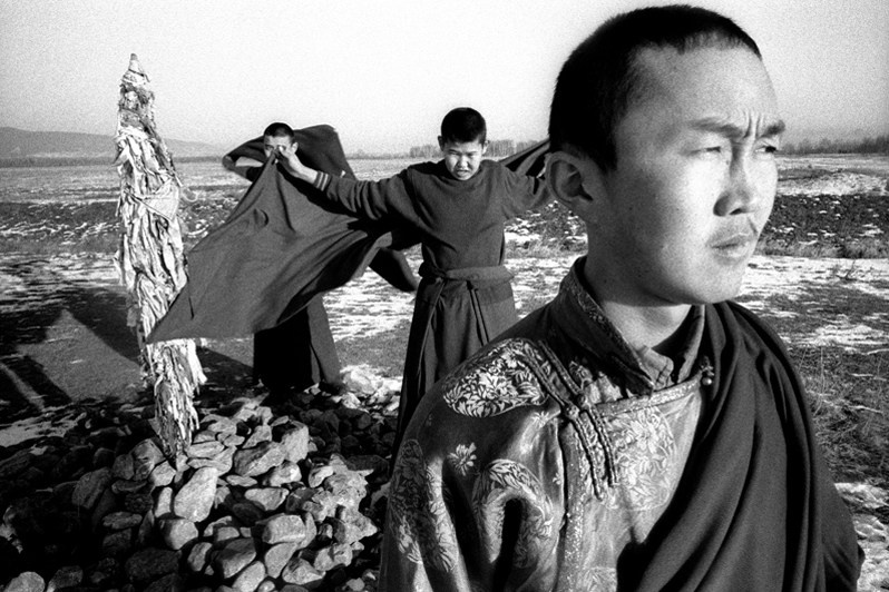 Sacred source, Verkhnyaya Ivolga village, Buryatia, Russia. November 2001