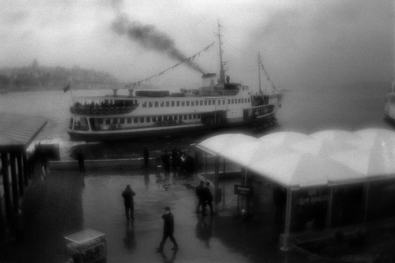 View of the confluence of the Golden Horn and the Bosphorus Strait, Eminönü district, Istanbul, Turkey. November 2009