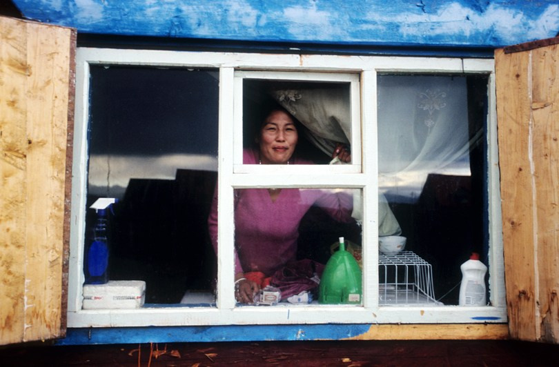Woman at the window, Darkhad valley, Khövsgöl province, Mongolia. September 2011
