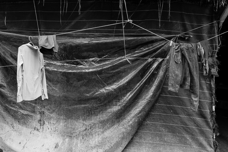 Shelter within Cameron Heighland's plantations where numerous Chin refugees work for extreme low wages and often victim of abuse and enslavement, Perak state, Malaysia. October 2022