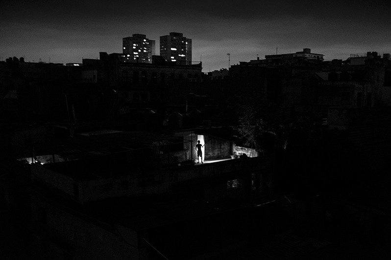Lights out during the Covid-19 sanitation crisis in Cayo Hueso, one of the most densely populated neighbourhoods in downtown Havana, Centro Habana district, Havana, Cuba. 2020