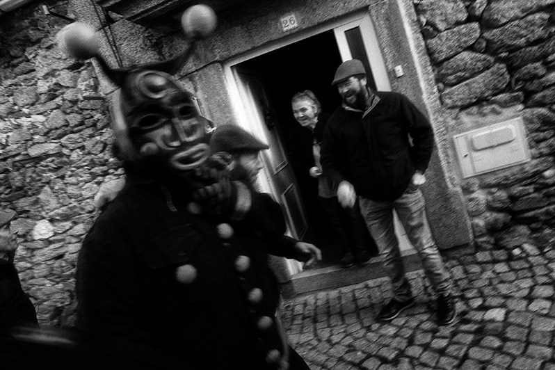 The “Chocalheiro” always runs and only stops to “apanha” of alms, Mogadouro municipality, Bragança district, Trás-os-Montes region, Portugal. 2020