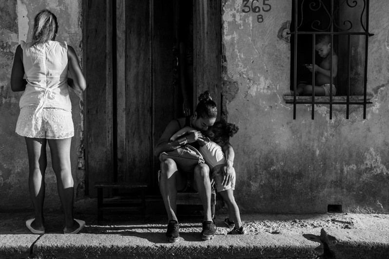 Daily life on a street in the municipality of Centro Habana, Havana, Cuba. 2022