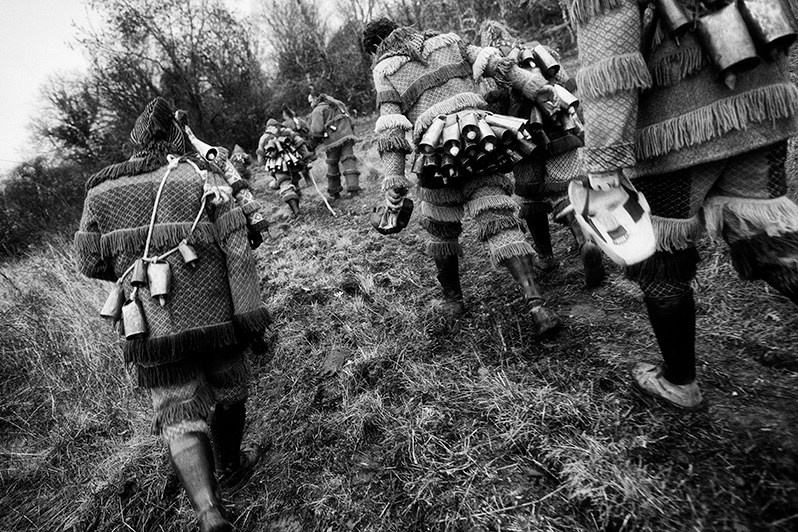 The “Máscaros” move to the village, Vinhais municipality, Bragança district, Trás-os-Montes region, Portugal. 2017