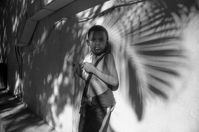 Portrait of a child in Fe del Valle park, Centro Habana district, Havana, Cuba. 2023