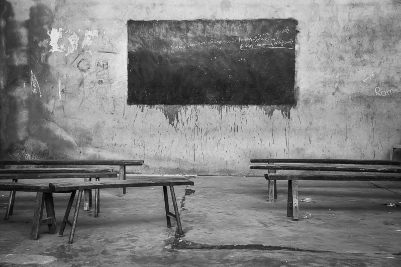 Classroom in Pa Kahtawang IDP camp, Mai Ja Yang in KIA controlled territory in Kachin, Myanmar. April 2019