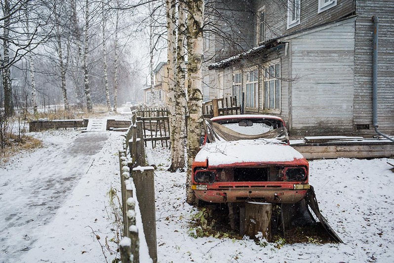 Leshukonskoe village, Arkhangelsk region, Russia. October 2017
