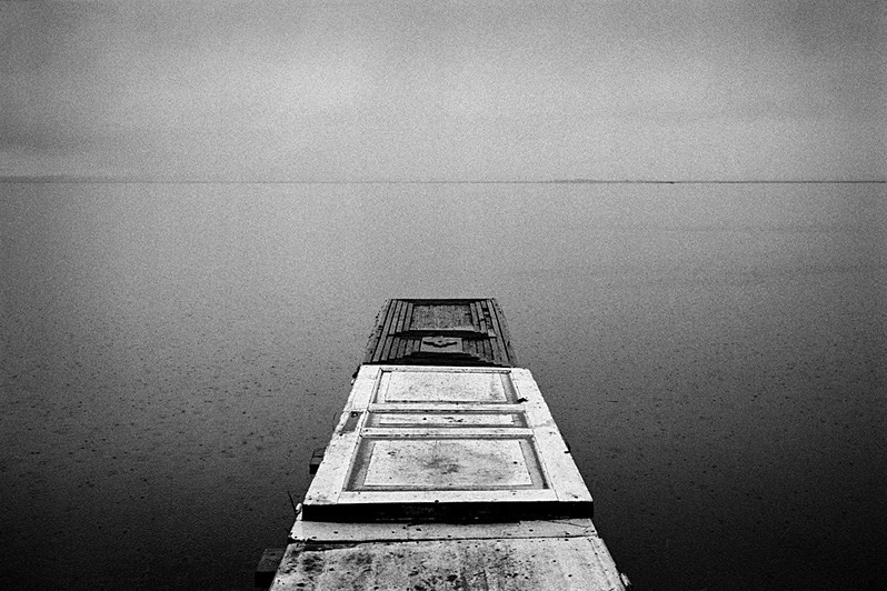 Duckboards on Lake Nero, Rostov, Yaroslavl region, Russia. 2012