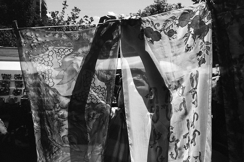 Batik on clothesline, Yerevan, Armenia, 2014