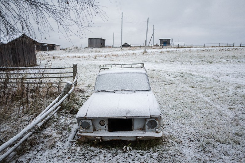 Beloshchelye village, Arkhangelsk region, Russia. October 2017