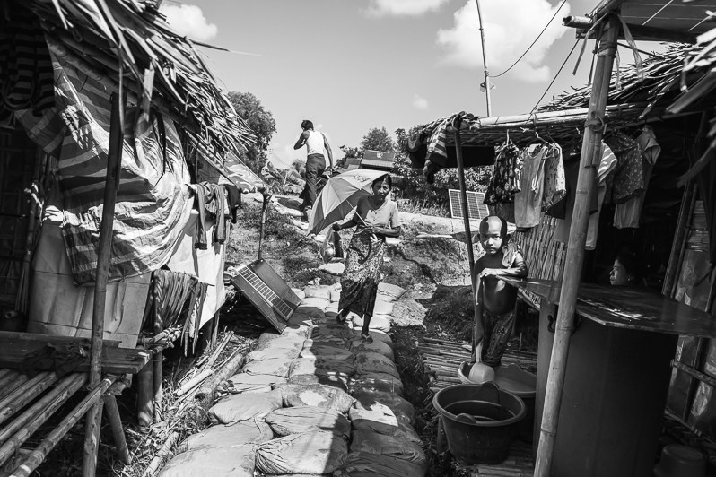 Villagers from Baung Wheit village sought refuge at a nearby monastery, only 2 Km from their village, Maut Thein Monastery IDP camp, Mrauk-Oo township, Rakhine state, Myanmar. October 2019