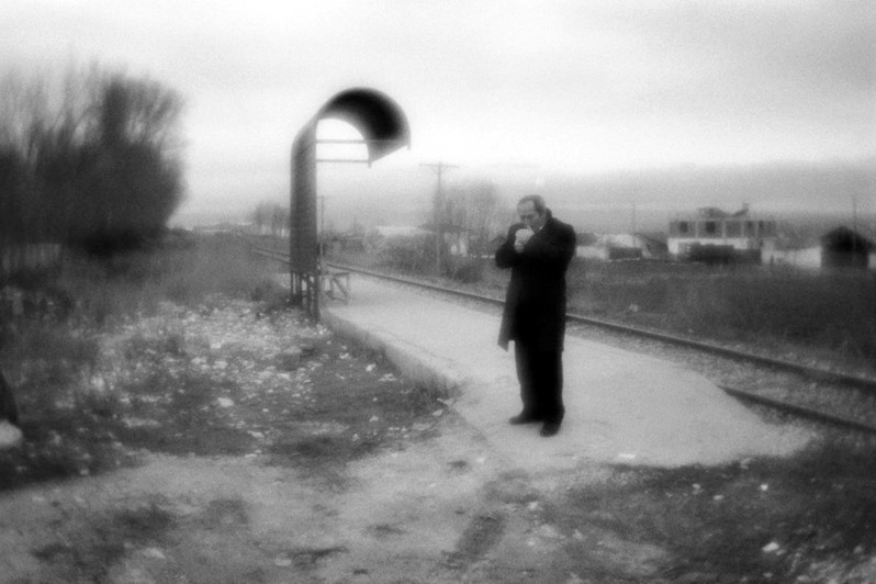 Automotrise (railcar) stop in Suluova, Amasya province, Turkey. January 2011