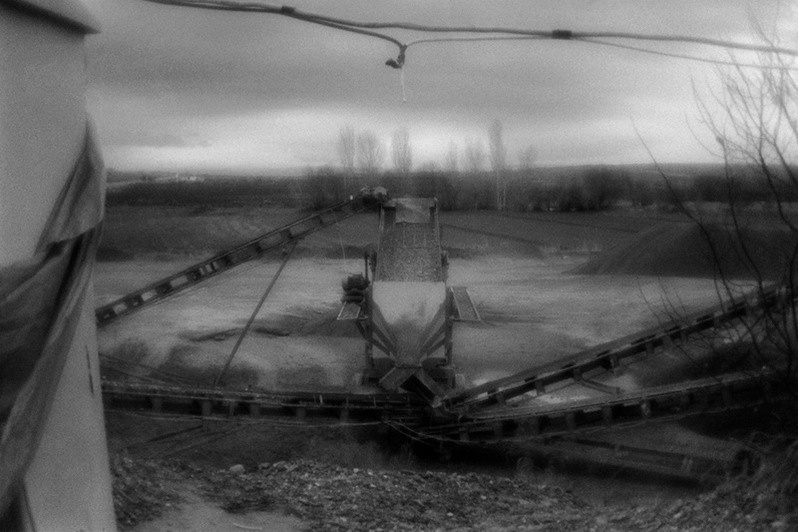 Stone crushing plant, between Kirikkale and Yozgat, Central Anatolia region, Turkey. January 2010
