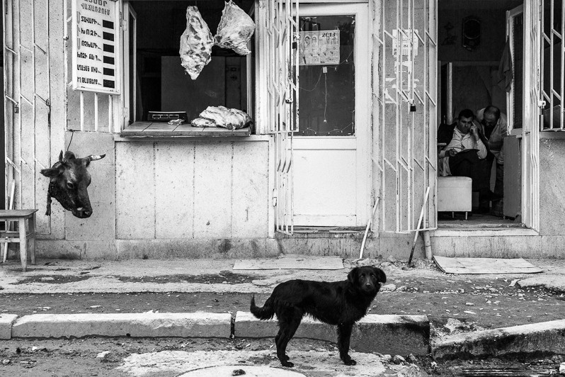 Store window, Stepanakert, Nagorno Karabakh Republic. October 2013