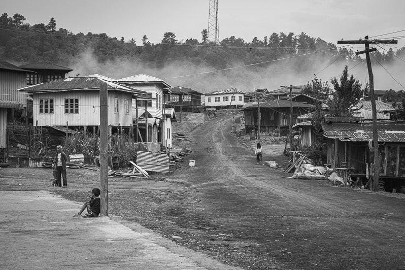 Tlangkhua village where numerous people sought refuge from the nearby combat zones, Thantlang township, Hakha district, Chin state, Myanmar. May 2023
