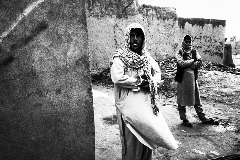 Tense faces of local Afghans, Ghazni, Afghanistan. 2024