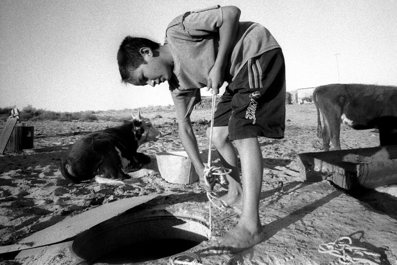 A real well, Zhalanash village, Aralsk district, Kyzyl-Orda region, Kazakhstan. August 2001