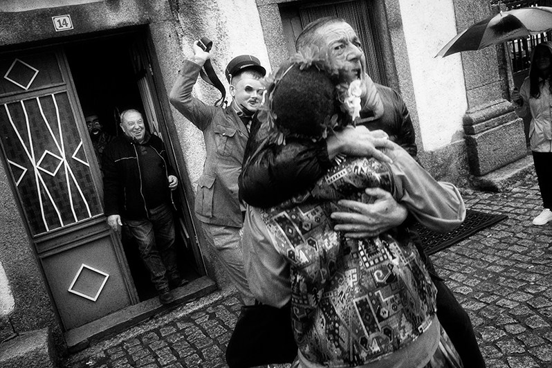 Villager whipped by “Soldado” with a belt for clinging to his wife, “Sécia”, Mogadouro municipality, Bragança district, Trás-os-Montes region, Portugal. 2022