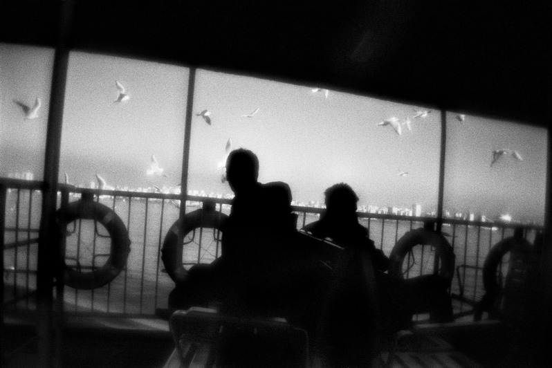On the ferryboat shuttling between Istanbul and the Prince's Islands, Turkey. January 2008