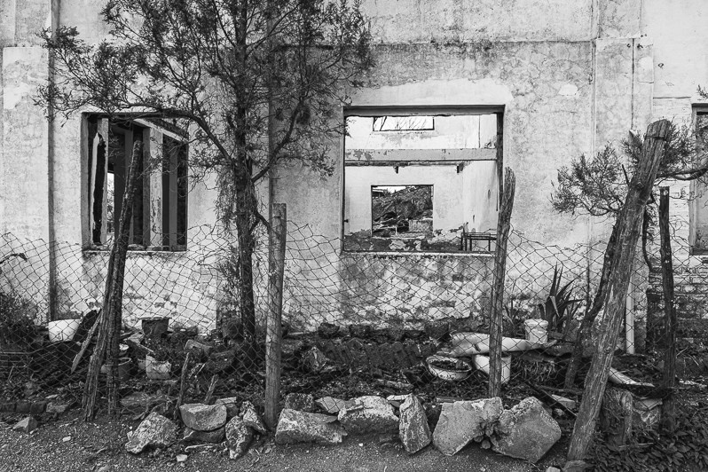 A burned down house in Ramlau village on the main road between Falam to Hakha, near Falam township, Chin state, Myanmar. May 2023