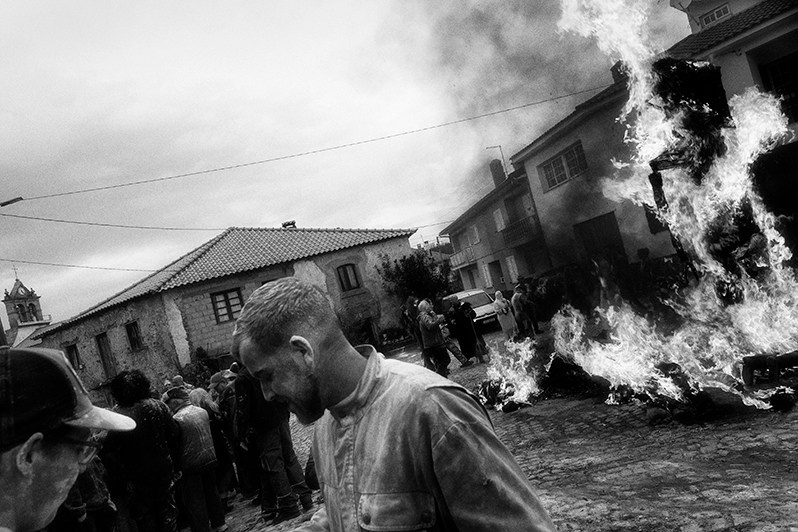 Purification by fire during the Entrudo, Vimioso municipality, Bragança district, Trás-os-Montes region, Portugal. 2023