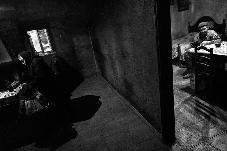 Married couple at home, Montalegre municipality, Vila Real district, Trás-os-Montes region, Portugal. 2016