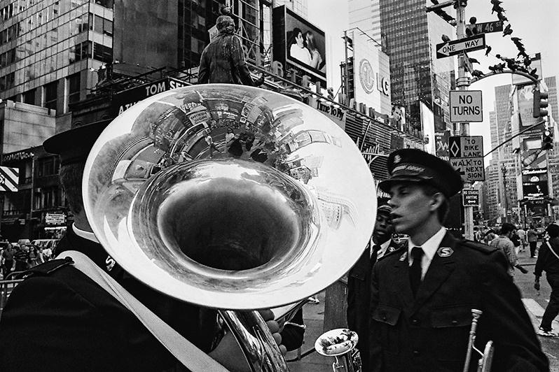 Оркестр на Таймс-сквер, Таймс-сквер, Манхэттен, Нью-Йорк, США. Август 2000