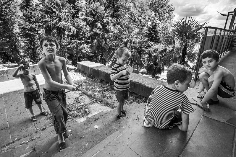 Little band, Tskaltubo, Samegrelo-Zemo Svaneti region, Georgia. July 2014