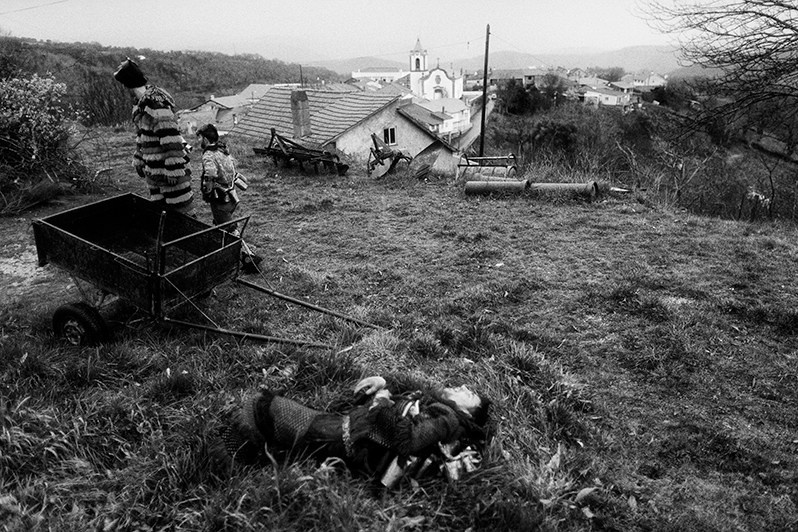 A “Máscaro” resting on the floor, Vinhais municipality, Bragança district, Trás-os-Montes region, Portugal. 2019