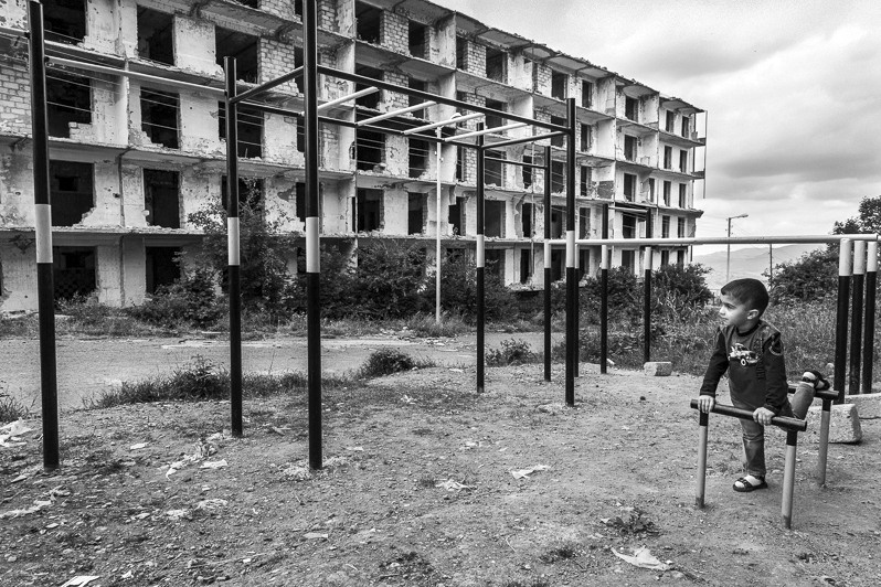 Exercise, Shushi, Nagorno Karabakh Republic. July 2014