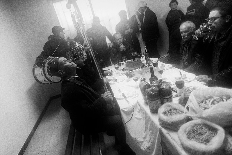 The “Santo Estêvão” table that brings together the priest and the “mordomos” of the party as well as the “Rei” and the “Vassais”, Vinhais municipality, Bragança district, Trás-os-Montes region, Portugal. 2017