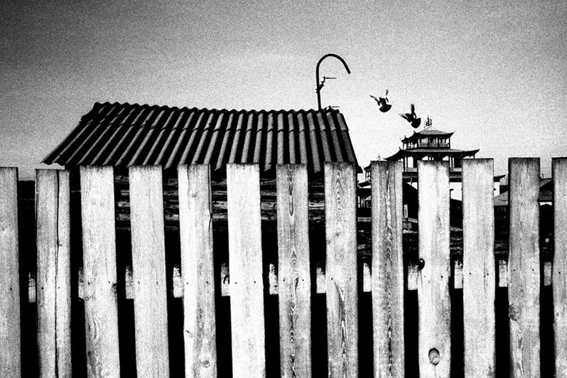 Residential premises of the Ivolginsky Datsan, Verkhnyaya Ivolga village, Buryatia, Russia. November 2001