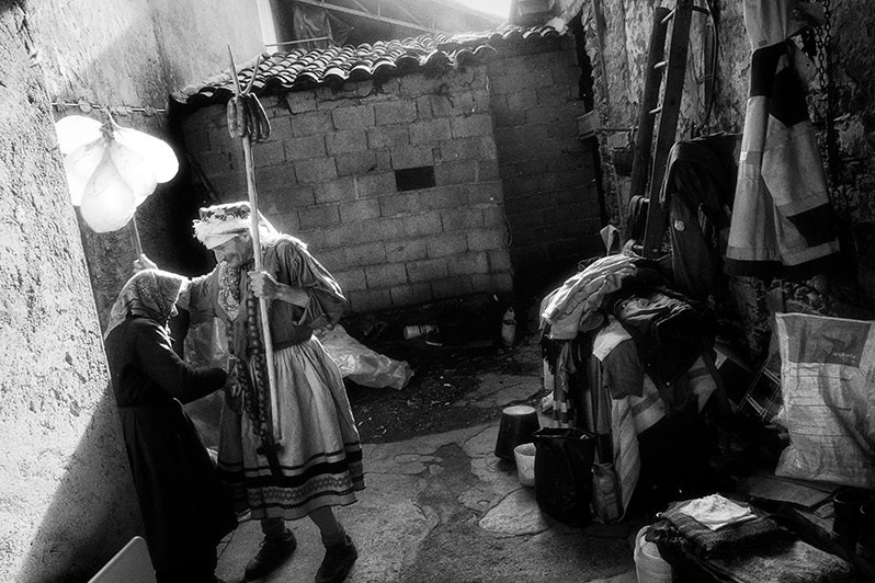 The “Galdrapa” during the “Peditório” receiving alms, Miranda do Douro municipality, Bragança district, Trás-os-Montes region, Portugal. 2022