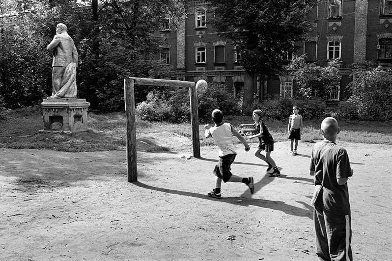 Football, Fabrichnaya station, Ramenskoye, Moscow Region, Russia. 2003