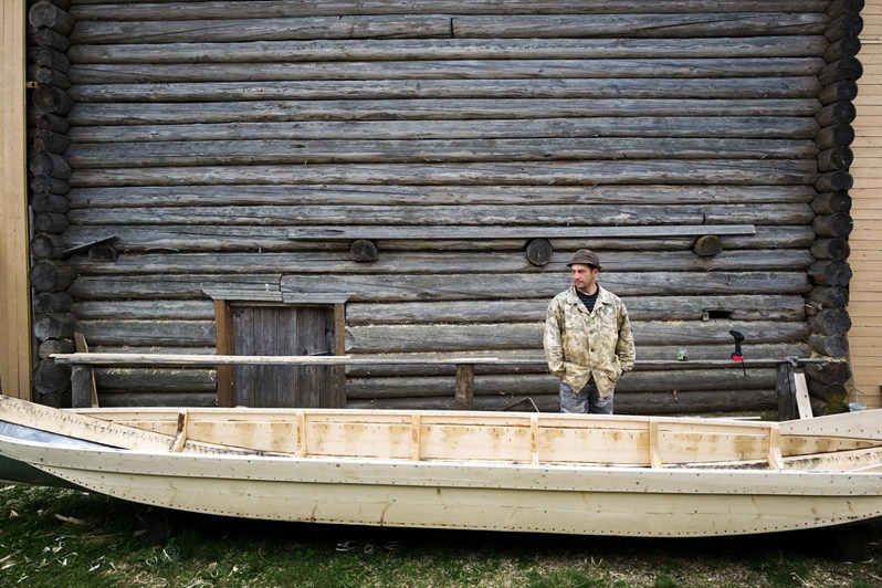 Vladimir is a master of traditional Mezen wooden boat building, Chuprovo village, Udorsky district, Komi Republic, Russia. 2020
