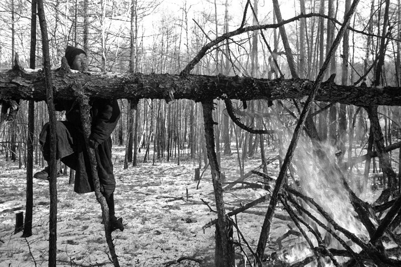 Возвращение на землю, в окрестностях Булага, Тунэлский район, провинция Хувсгел, Монголия. Январь 2002