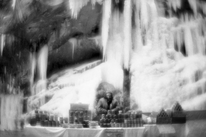 Чегемские водопады, Кабардино-Балкарская Республика, Россия. Январь 2021