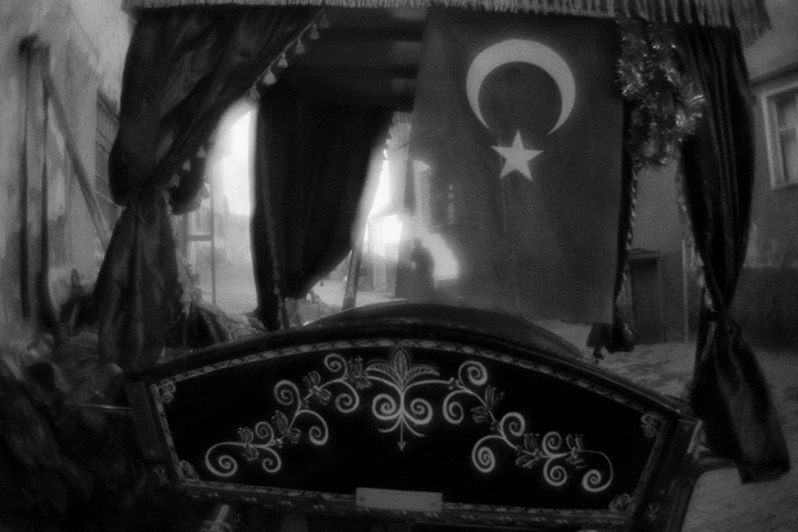 The Turkish flag on the market, Tokat, Turkey. November 2014