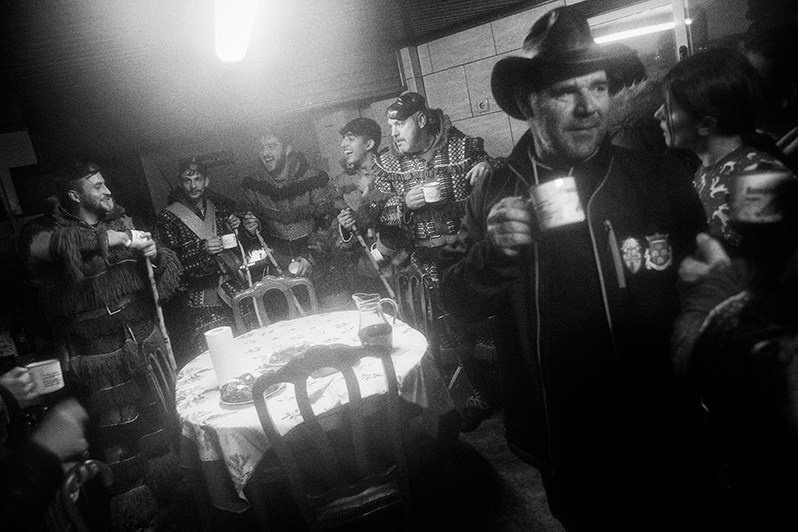 The “Caretos” inside a village house during the “Ronda”, Macedo de Cavaleiros municipality, Bragança district, Trás-os-Montes region, Portugal. 2022